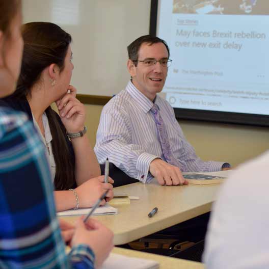 Dr. Steve Mirarchi in a discussion class