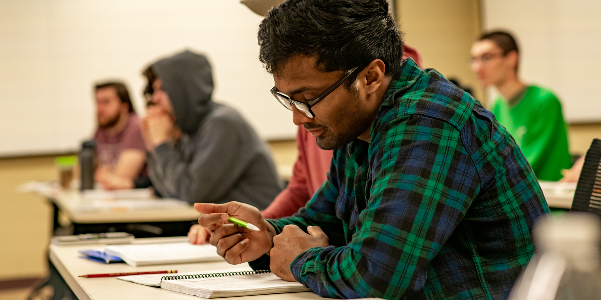 An Engineering student in classroom