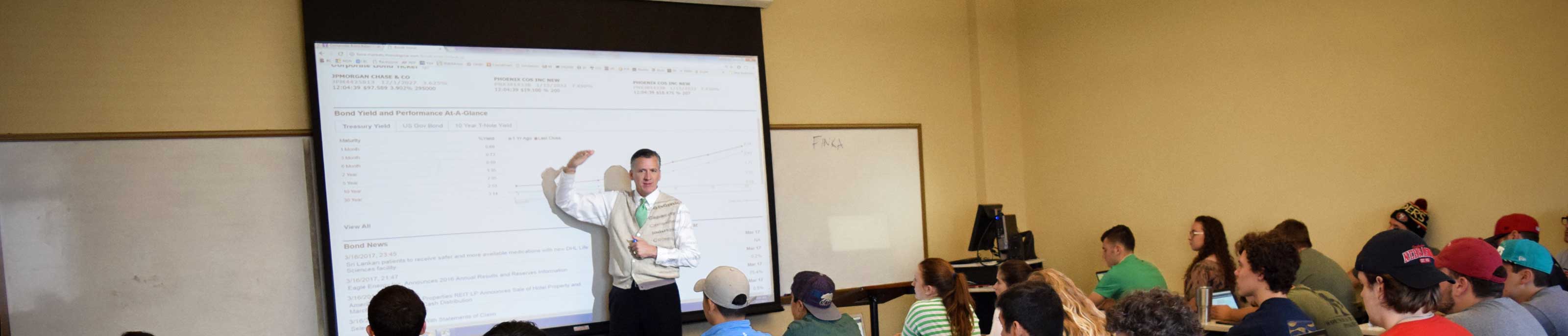Dr. Michael King teaches class