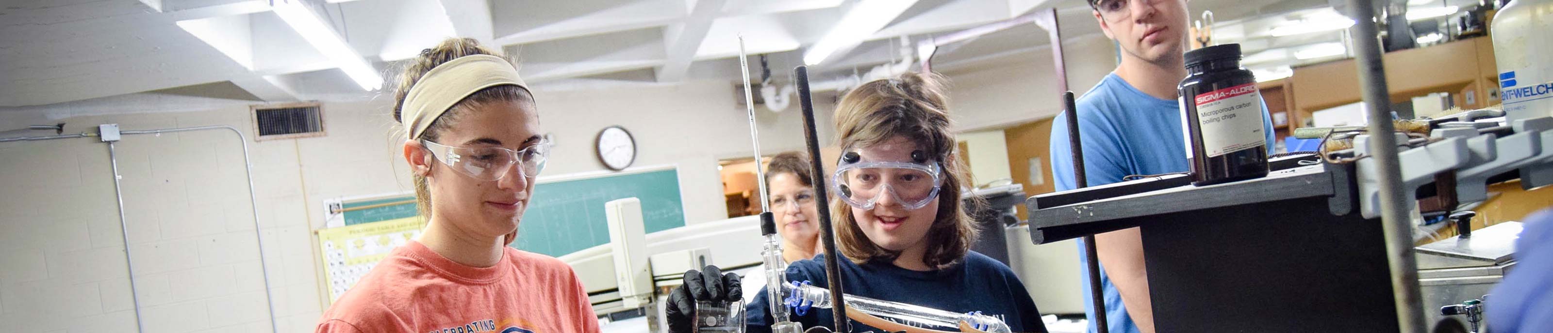 Students working in chemistry lab