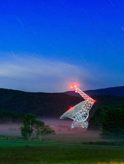Green Bank Telescope in West Virginia (by Brett McGuire, 2018)