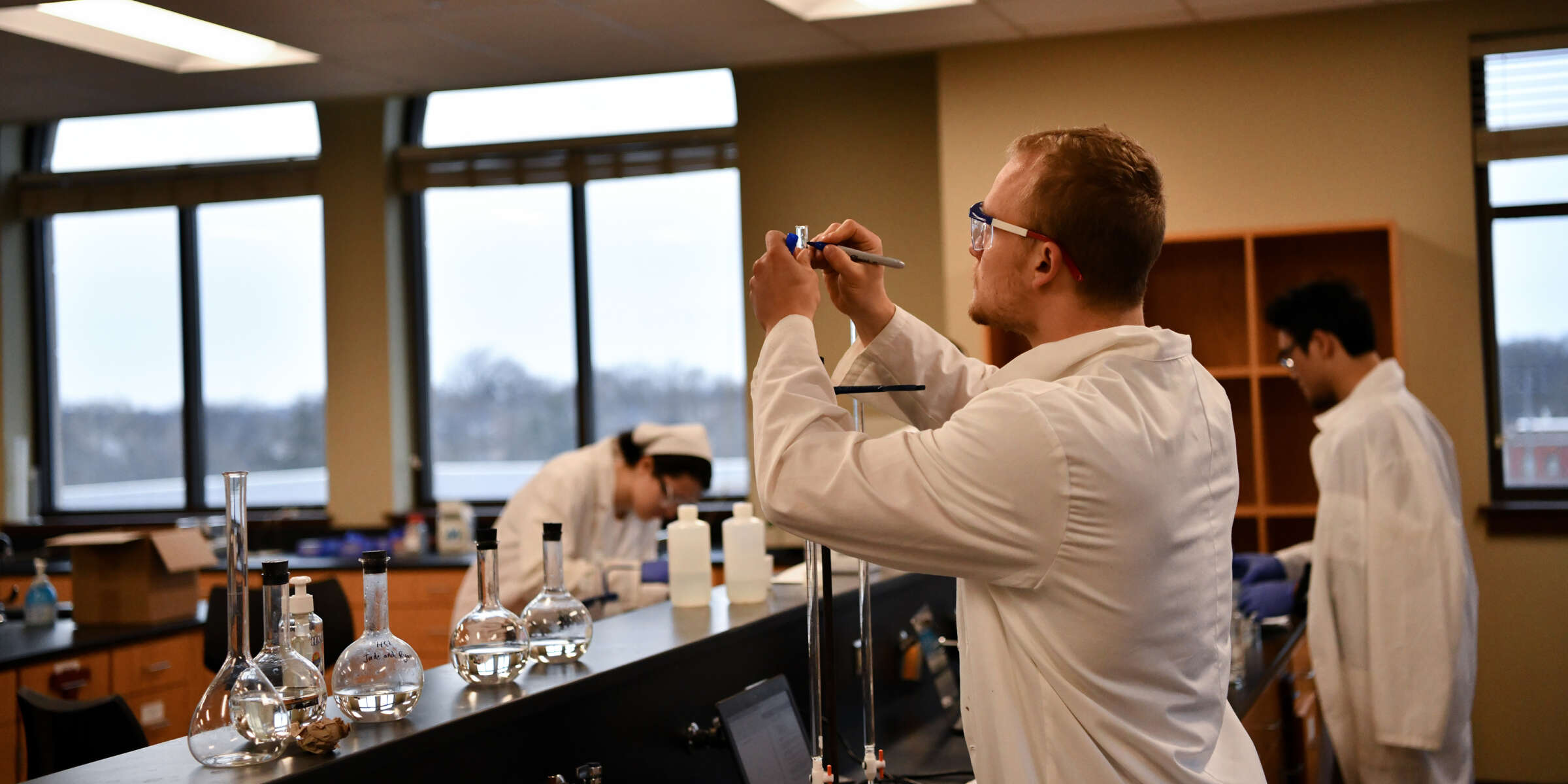 A professor teaches students in class